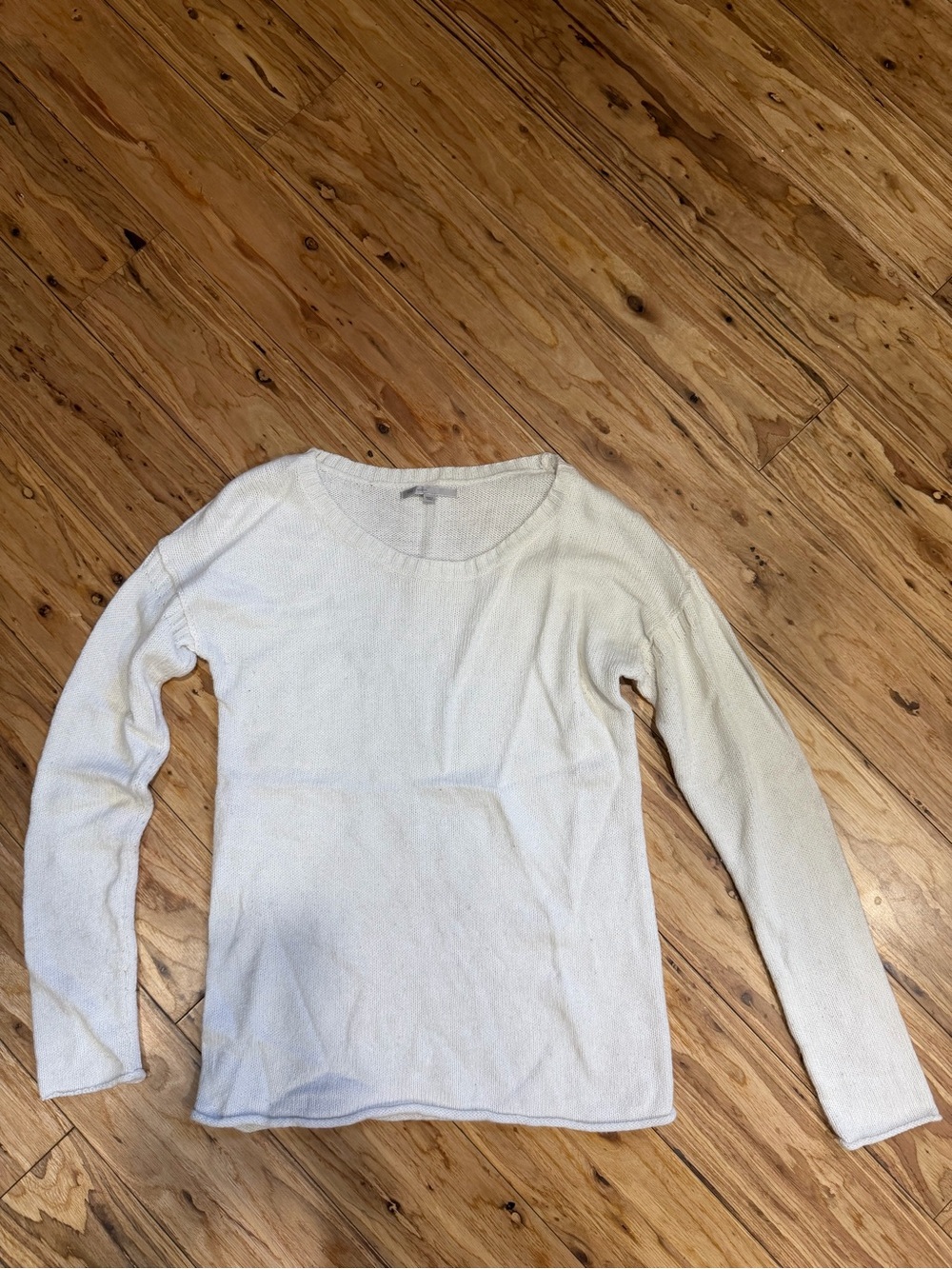 GAP Women's Scoop-Neck Long Sleeve Top - Off-White